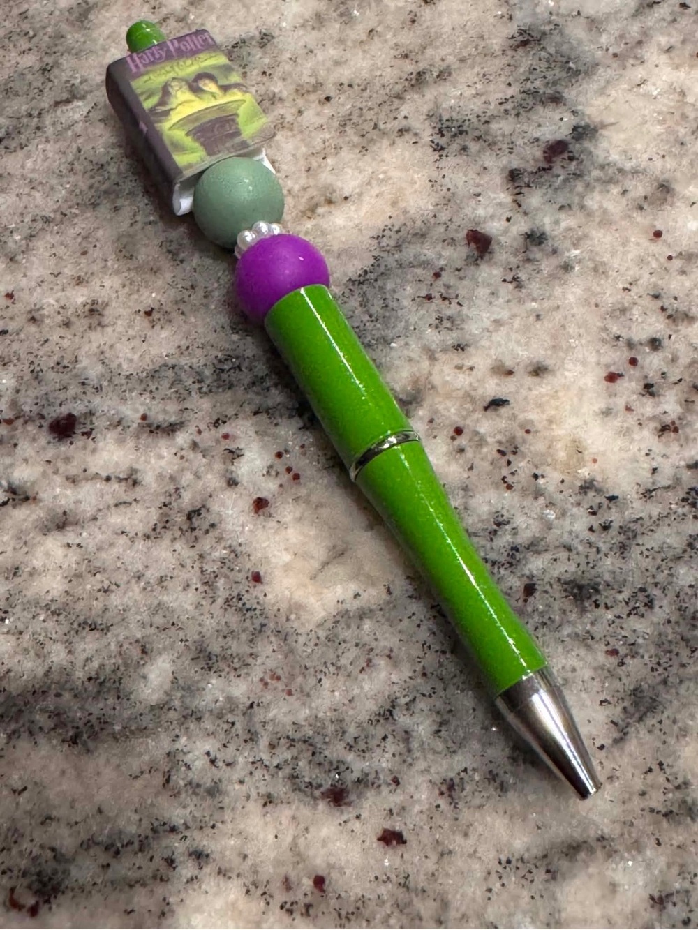 Harry Potter Green and Purple Beaded Decorative Pen
